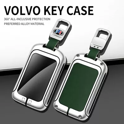 Zinc Alloy Leather Car Fob Key Case Cover Shell For Volvo XC40 60 S90 XC90 V90 • $15.73