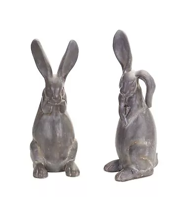 Long Ear Stone Rabbit Garden Statue (Set Of 2) • $88.99