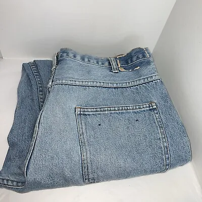 Chaps Denim Jeans Mens Size 36x32 Straight Destroyed Stained Light Wash • $10