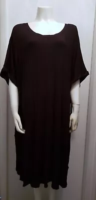 NWT Terra & Sky Oversized Roll Cuff T-Shirt Dress Plus Size 1X 16W-18W Black *ST • $14.95