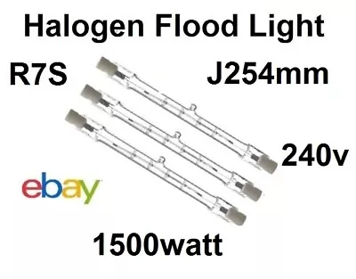 R7 Tungsten Halogen Linear Security Floodlight Tube Bulbs J254mm  1500watt 240v • £4.99