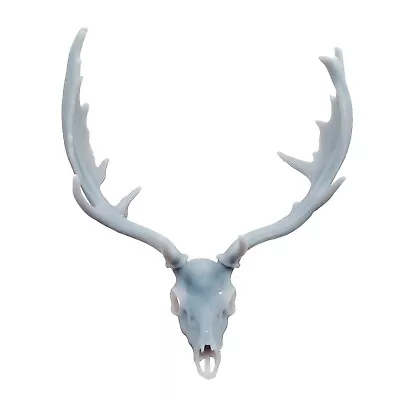 Fallow Deer Skull Cranium Artisan Dollhouse Miniatures 1:12 Scale (Gray) • $12