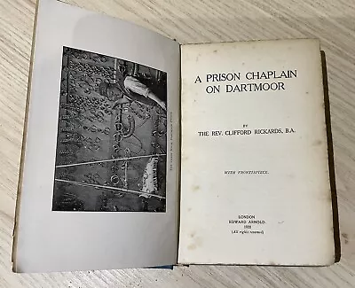 Very Good Book A PRISON CHAPLAIN ON DARTMOOR 1st Edition 1920 Hardback 248 Pages • £5