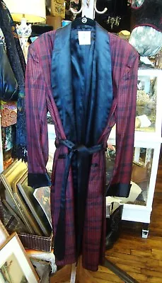 Vintage 1940's 1950's Men's Robe Smoking Jacket/Size Large/State O' Maine • $119