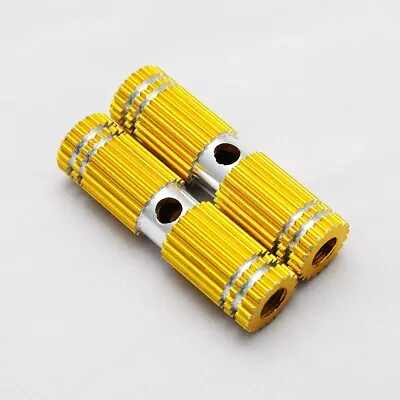 1 Pair Of Aluminum Mini Yellow Premium Alloy Foot Pegs For BMX Standard Bikes • $7.79