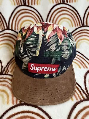 Supreme Authentic Floral Camp Cap SS12 Navy 5 Panel Strapback Rare 2012 • $219.99