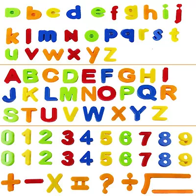 £3.69 • Buy Pre-School Kids Learning Magnetic Alphabets, Numbers, Symbols Fridge Magnets Toy