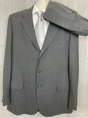 VTG Southwick Mens Grey Wool 3-Button 2pc Suit 44 X-Long 38x33 Flaws (t21) • $79.99