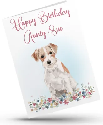 Personalised Happy Birthday Card DOG  Jack Russell Any Name Or Relation • £3.86
