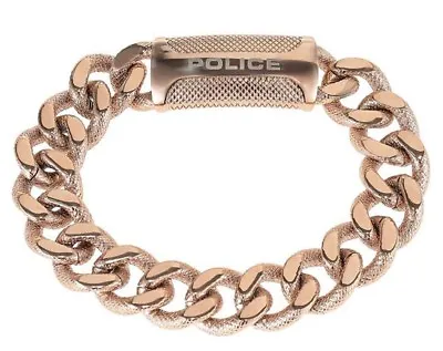 Police Raider Men's Rose Gold Stainless Steel Bracelet 25508BSRG/03-L • £33.95