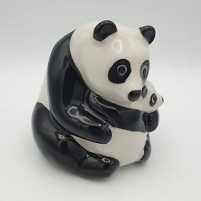 Vintage 80's Wade Natwest Panda Bear Mom And Cub Money Bank - No Stopper • £6.99