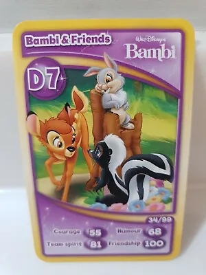 £1 • Buy Morrisons Disneyland Paris 20th Anniversary Trading Card D7 BAMBI AND FRIENDS 