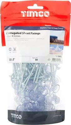TIMCO Corrugated Sheet Fixings Clear - 10 X 3 - 50pcs • £9.38