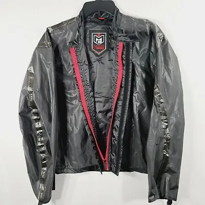 Mens MotoCentric Black Motorcycle Thin Rain Coat - Thin Shell Jacket Size Small • $4.07