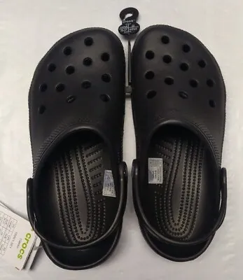 Crocs Classic Iconic Comfort Clog Sandals Men's Kids Unisex | Black • $16