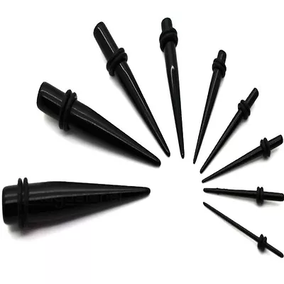 16MM -10MM Black Pen Set Expander Rod Taper Ear Plug Tunnel Piercing • £1.80