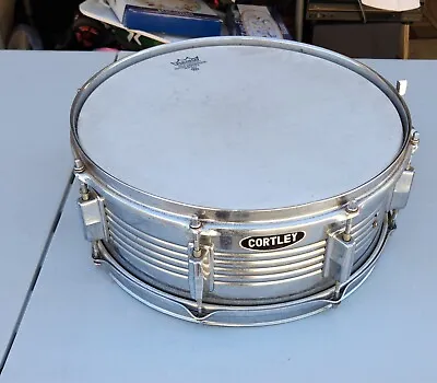 1960s Vintage Cortley 14” X 5”  Chrome Steel Snare Drum • $69