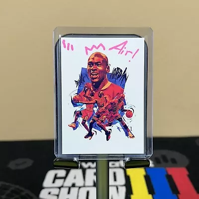 Michael Jordan “Animated Icons” 1/1 Pink Auto Custom Art Card Chicago Bulls • $5