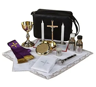 Deluxe Catholic Travel Mass Kit With Sprinkler In Zippered Vinyl Case 8 1/2 Inc • $385.78