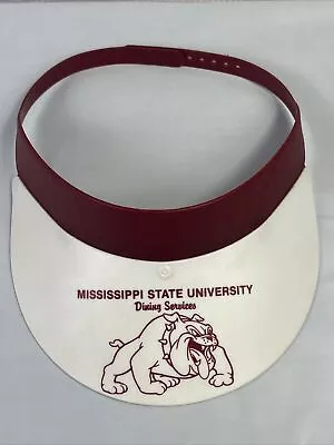 Vintage Mississippi State Bulldogs 1980s 90s Visor Hat Old Logo MSU Bulldogs WOW • $29.99