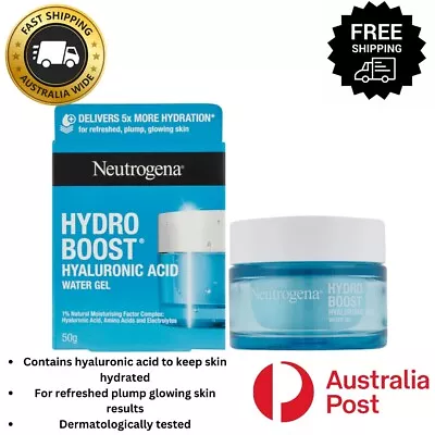 NEW STOCK Neutrogena Hydro Boost Hyaluronic Acid Water Gel Moisturizer 50g • $41.95