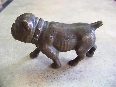 Vintage Brass Metal Bulldog Paperweight Great Patina • $9.99