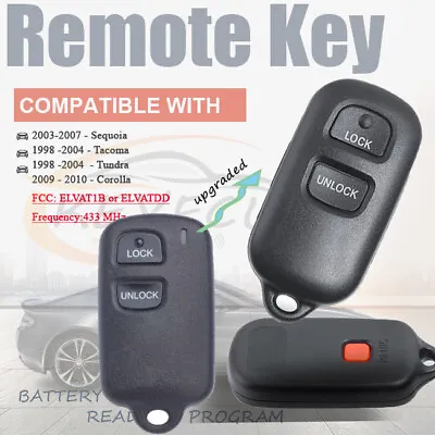 Replacement For TOYOTA TUNDRA TACOMA Sequoia Corolla Remote Car Key Fob ELVATDD • $15.19