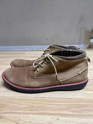 MUK LUKS Men's Charlie Leather Chukka Boots Shoes Brown Size 10 • $29