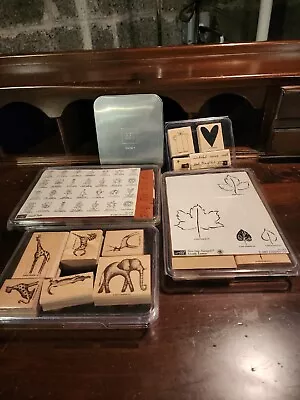 86 Total! Stamp Lot Express It 42 Pc Magnetic +44 Stampin'Up Wood Block Stamps • $20.95