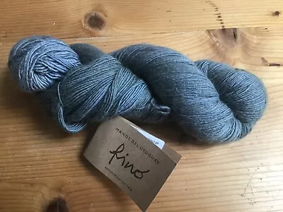 Manos Knitting Yarn Silk Blend Fino:Hand Dyed Merino 4 Ply 100g ‘Storm Lantern’ • £24