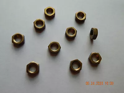 Brass Hex Jam Nuts.  3/8-24.  Sae. 10 Pcs. New • $8.55