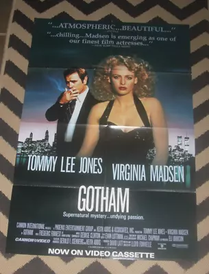 Vintage Movie Poster GOTHAM With Tommy Lee Jones & Virgina Madsen Video Store • $15