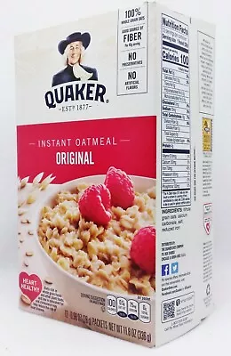 1 BOX Quaker ORIGINAL Instant Oatmeal (12 POUCHES) 11.8 Oz Box • $7.99