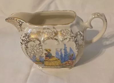 Vintage Sadler Crinoline Lady Jug Kitchenware Collectable Good ConditionGold • £3.99