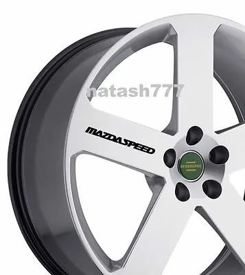 4 - MAZDASPEED Decal  Sticker Wheels Rims Racing MAZDA Sport  Emblem Logo BLACK  • $17.85