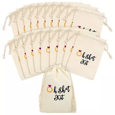 20 Pack Drawstring Hangover Kit Bags For Bachelorette Party Weddings 4x6 In • $14.89