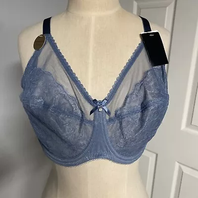 Wacoal  Retro Chic Full Figure 42D Ultimate Lift Underwire Bra Light Blue • $28