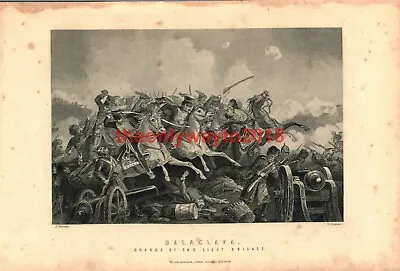 Balaclava Charge Of The Light Brigade Book Illustration (Print) C1890 • £24.97