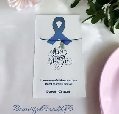 Bowel Cancer Awareness Wish Bracelet Sentimental Keepsake Gift • £3.99