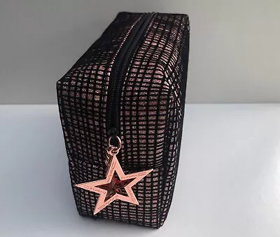 MAC  Lucky Star  Black & Gold Makeup Cosmetic Bag Travel Pouch Case Brand New • $15.95