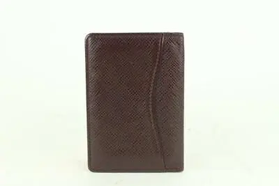 Louis Vuitton Bordeaux Taiga Leather Card Bifold Wallet Pocket Organizer 921lv66 • $1.25