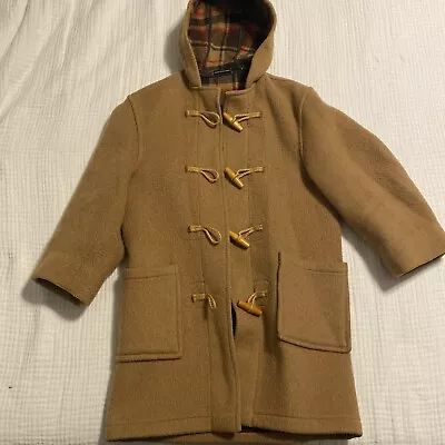 ORVIS Wool Toggle Hooded Mens Size Small Coat Jacket Overcoat Heavy 90s VTG • $50