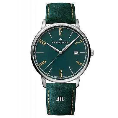 Maurice Lacroix EL1118-SS001-620-5 Men's Eliros Green Dial Quartz Watch • $279