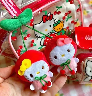 Cute Cherry Hello Kitty Brooch Pin Keychain Plush Doll Clothes Backpack Badge • $6.95