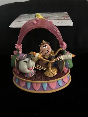 Disney Beauty & Beast Lumiere Potts Musical Singing Living Magic Ornament • $33.99