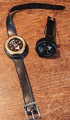 Vintage Pin - Belt Compass Japan And Wrist Stap Compass Watch Japan • $39.99