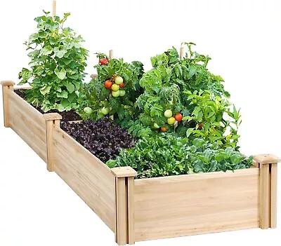 Wooden Raised Garden Bed Kit Outdoor Planter Box Grow Vegetable/Flower/Herb Box • $69.99