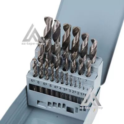 25 Piece HSS Cobalt Metal Drill Bit Set 1mm-13mm Quality High Speed Metric Tools • £14.99