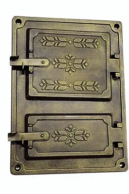 Cast Iron Fire Door Clay Bread Oven Pizza Stove Smoke House Furnace Gold 37x27 • £88.54