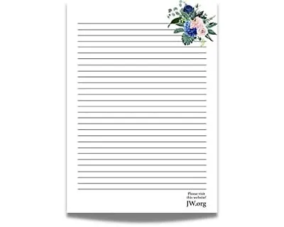JW Letter Writing A4 Pad Stationery Paper Jehovah Notepad Writing Sheets JW.org • £5.99